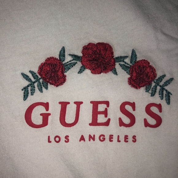 Guess Rose Embroidered Graphic Tee - Picture 2 of 2